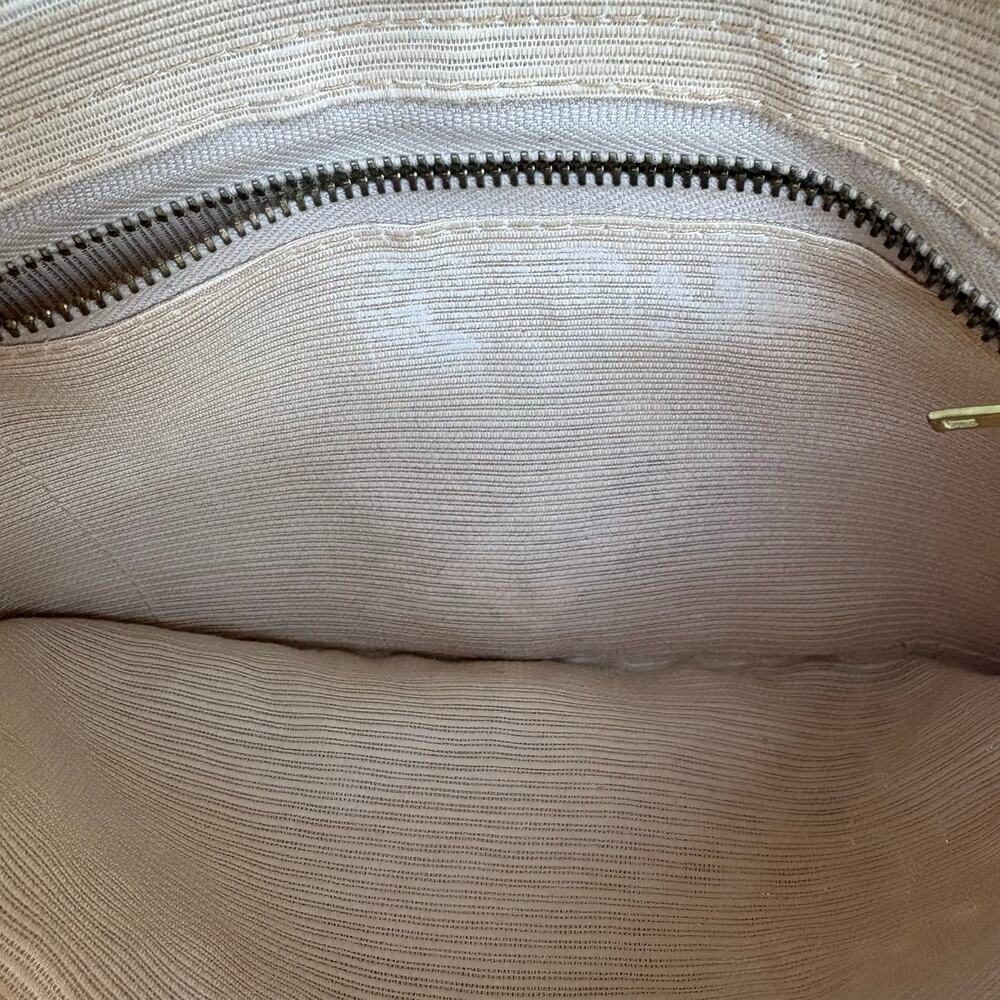 Barbara Lee Vintage Beaded Raffia Clutch Tan Beige Good Woven Made in Italy - Picture 10 of 12